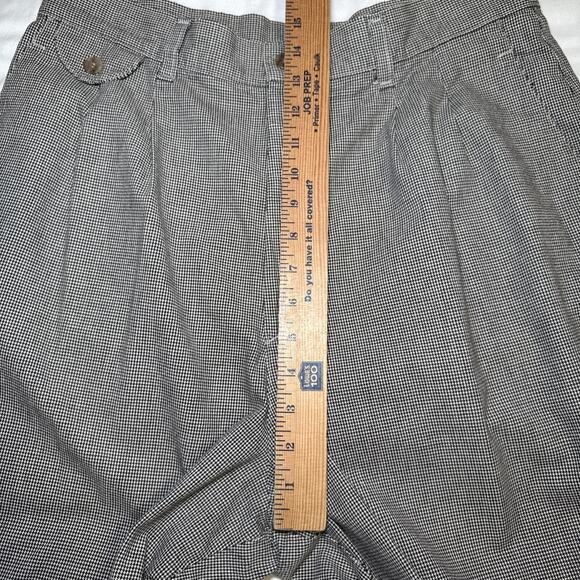 Vintage 80s Womens Lee Black White Houndstooth Checkered Pants 16L Tapered Fit - Picture 6 of 12